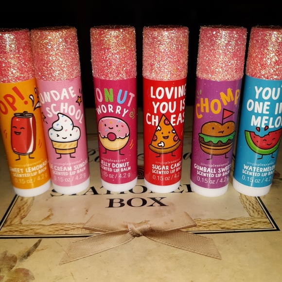 Limited Too Other - 🆕️NIP🎉LAST SET!!🎉🍦6 PC Lip Balm Food Doodles🍦